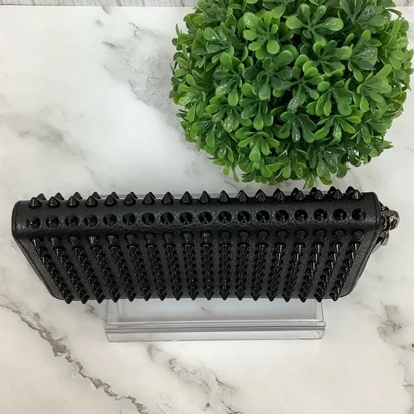 GUC Christian Louboutin Black Panettone Zip Long Wallet - Picture 2 of 6